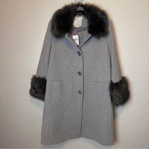 Kate Spade Faux Fur Trim “Star Bright” Coat